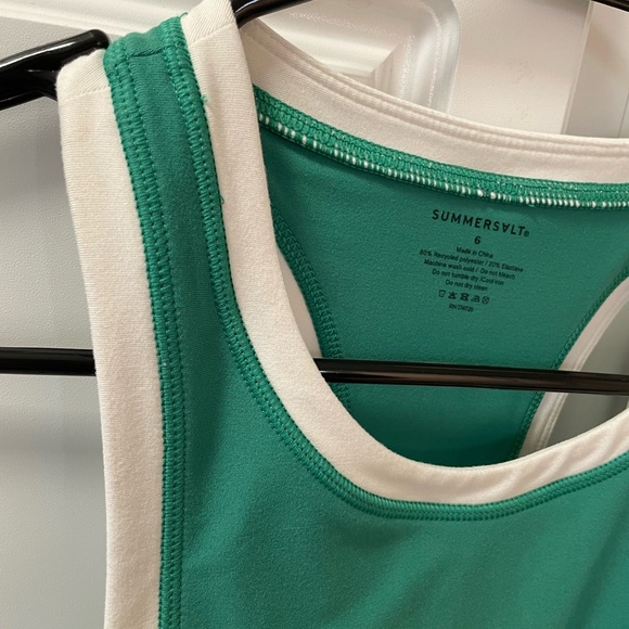 Summersalt GUC Women’s Do-It-All Athletic Dress in Clover & White Sand Size 6 - Picture 4 of 15